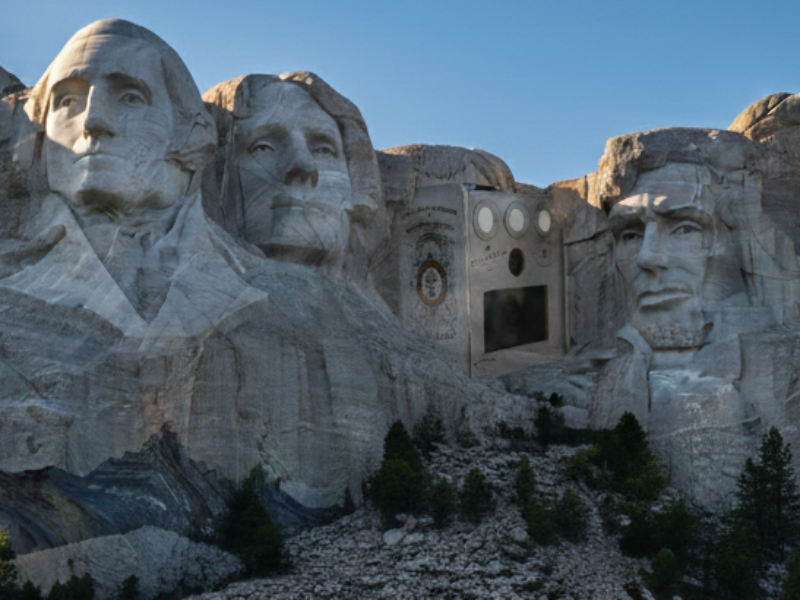 Incroyable : notre photobooth gravé dans la pierre au Mount Rushmore
