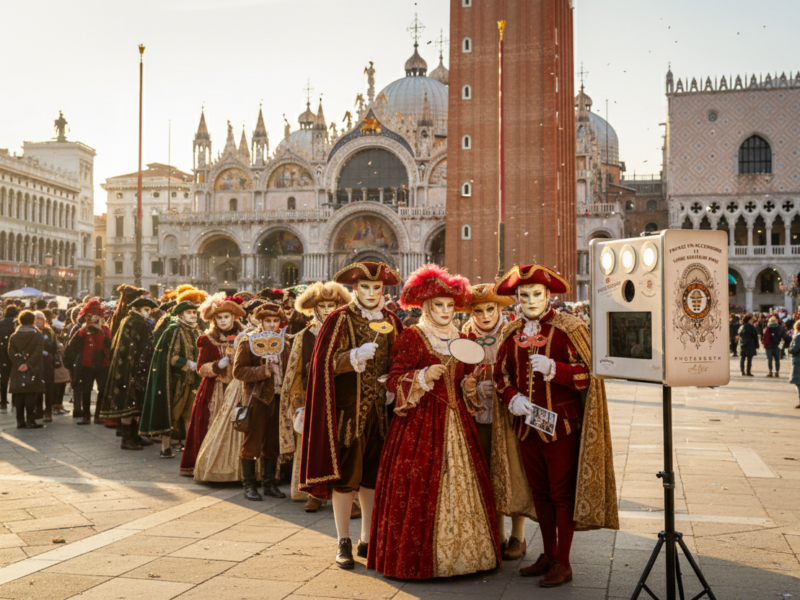 Photobooth carnaval de Venise : une animation élégante et masquée