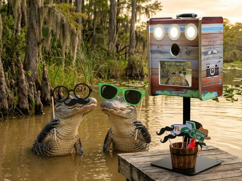 Location photobooth Marseille : même les crocodiles veulent leur photo