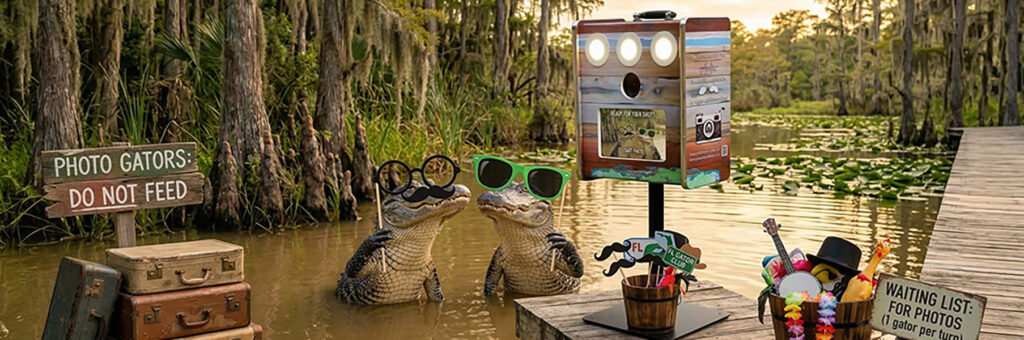 photobooth crocodile animation événement Marseille Aix-en-Provence