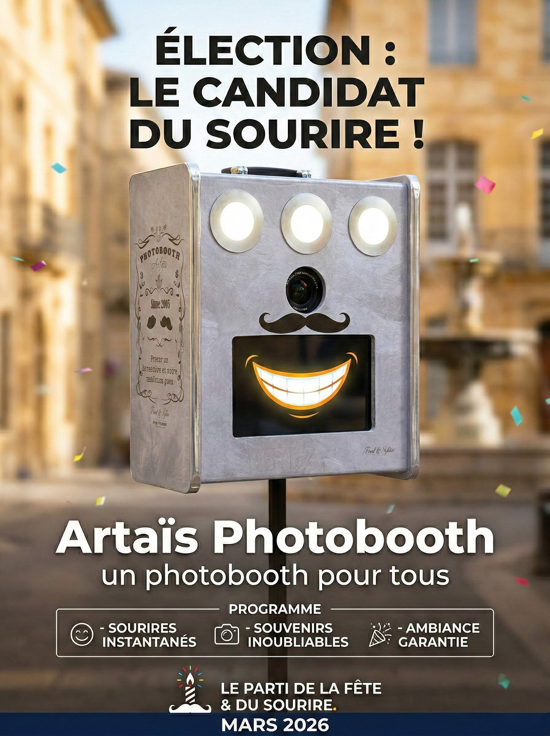 Location photobooth Marseille : le candidat du sourire