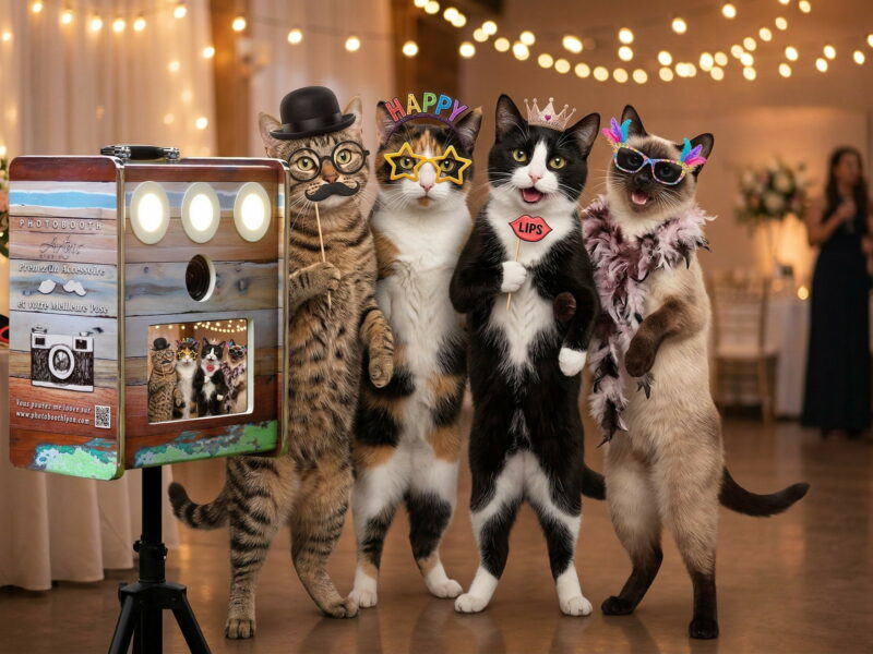 Chat c’est cool… quand ils prennent le contrôle du photobooth à Salon de Provence
