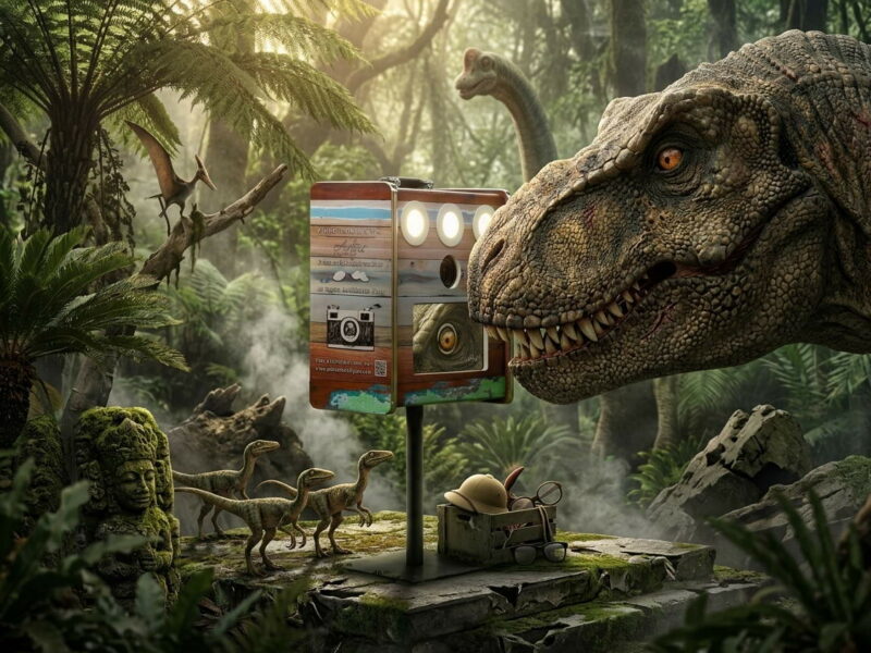Le jour où le photobooth a remonté le temps… jusqu’aux dinosaures en Provence