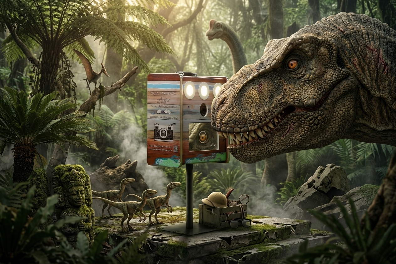 Le jour où le photobooth a remonté le temps… jusqu’aux dinosaures en Provence