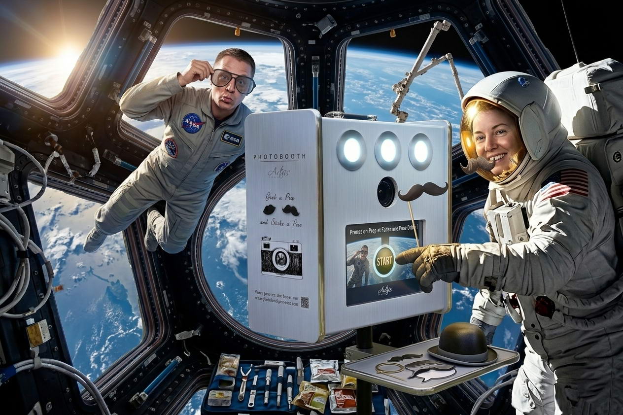 Location photobooth Marseille : incroyable, on avait gardé le secret… il est parti dans l’espace