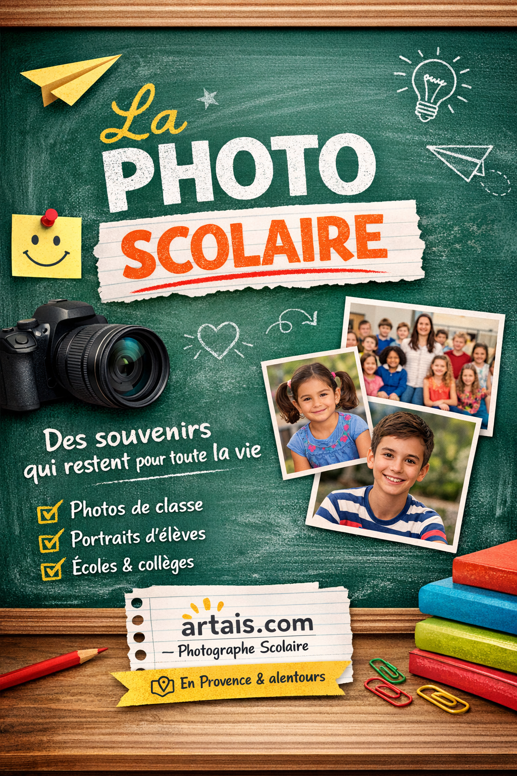 Chaque année, ils grandissent… et chaque année, on essaie de les faire tenir 2 secondes sans grimace devant un objectif.  Bonne nouvelle : c’est justement notre métier.