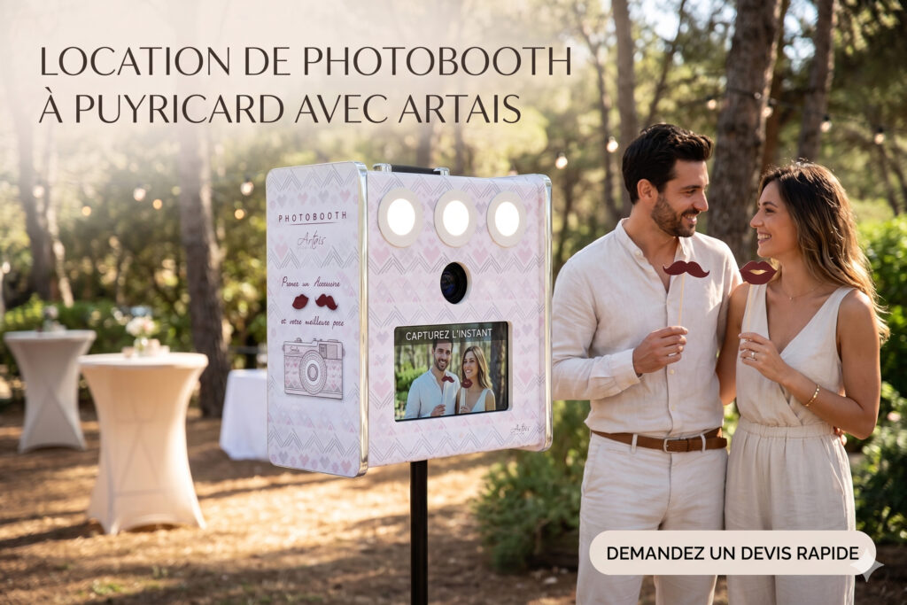 Borne photo en location à Puyricard pour événement