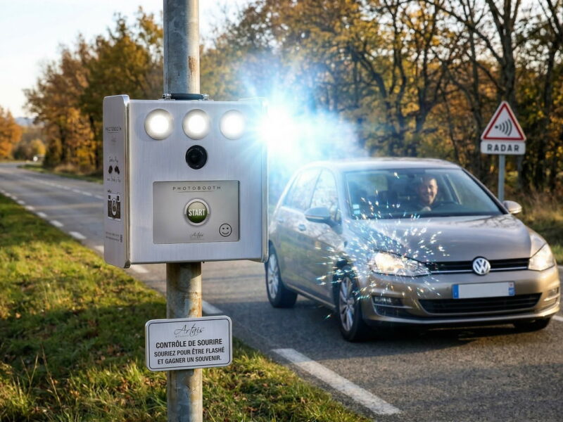 Le premier radar qui vous flash… avec le sourire