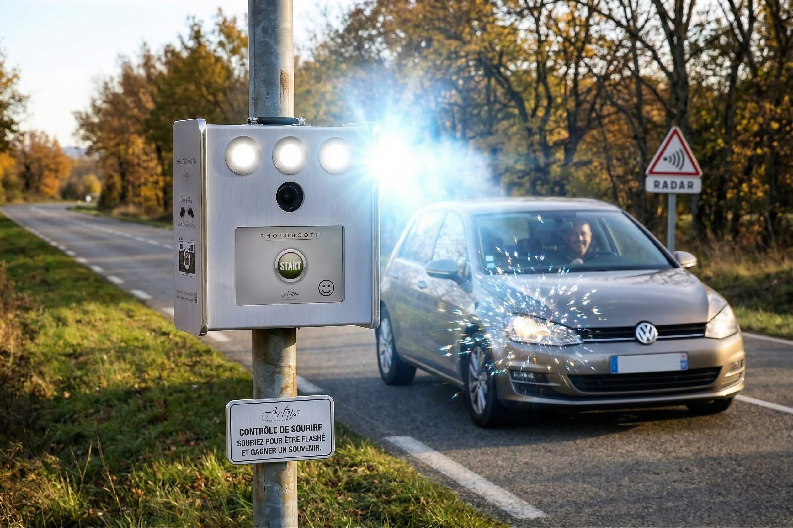Le premier radar qui vous flash… avec le sourire