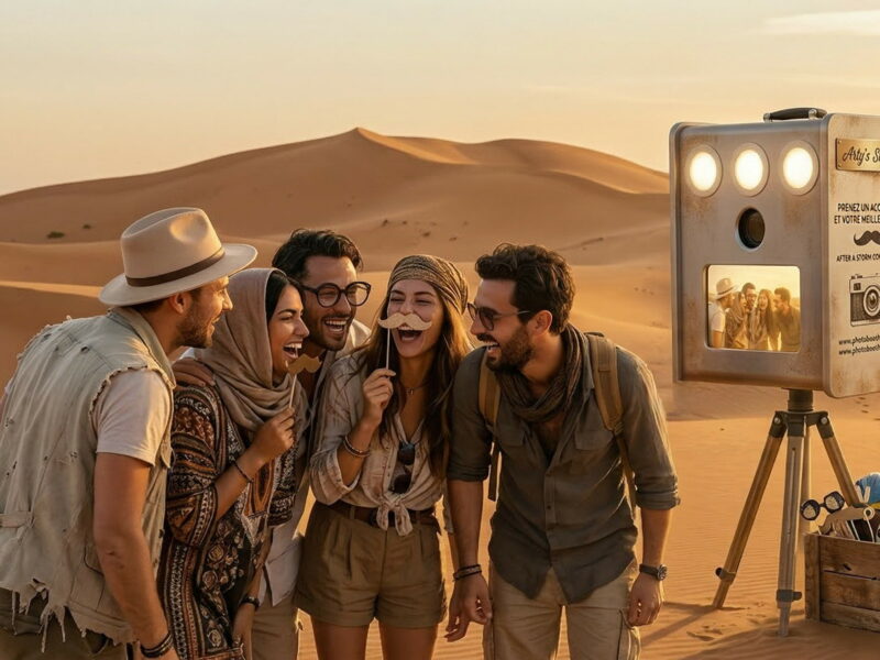 Location photobooth désert : une aventure au cœur des dunes